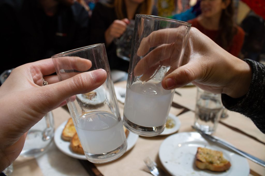 Athens food tour - ouzo