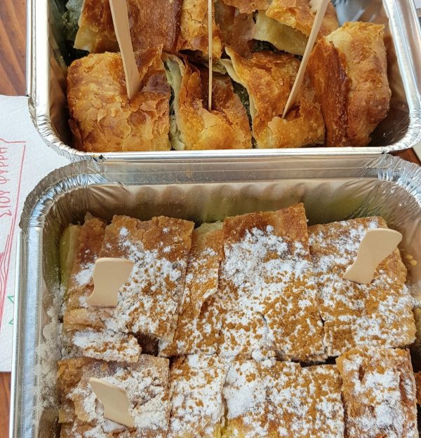 Athens food tour - Bougatsa and spanakopita