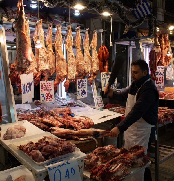 Athens food tour - meat market